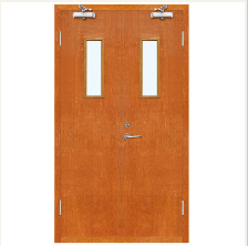 木質(zhì)雙開隔熱帶玻璃防火門